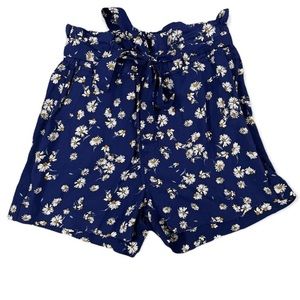 Blue Floral Shorts
